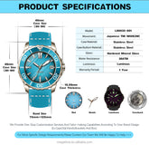 Blue Stainless Steel Material Wristwatch Women