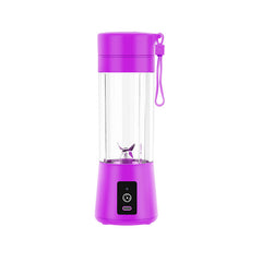 Rechargeable Portable Mini Juicer Blender – 6 Blades, 380ml Outdoor Juicing Cup [Random Color]