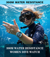 Blue Stainless Steel Material Wristwatch Women